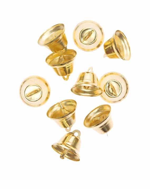 Clochettes métalliques dorées - 30 pièces - Grelots et clochettes - 10  Doigts